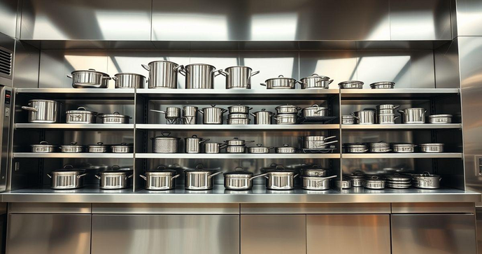 Prateleira de Inox para Cozinha Industrial: A Solu&ccedil;&atilde;o Ideal para Organiza&ccedil;&atilde;o e Durabilidade