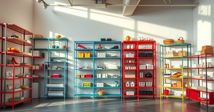 Prateleiras de A&ccedil;o Coloridas: Estilo e Funcionalidade para Seu Espa&ccedil;o