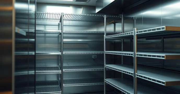 Como Escolher Prateleira para C&acirc;mara Fria Inox Perfeita para seu Neg&oacute;cio