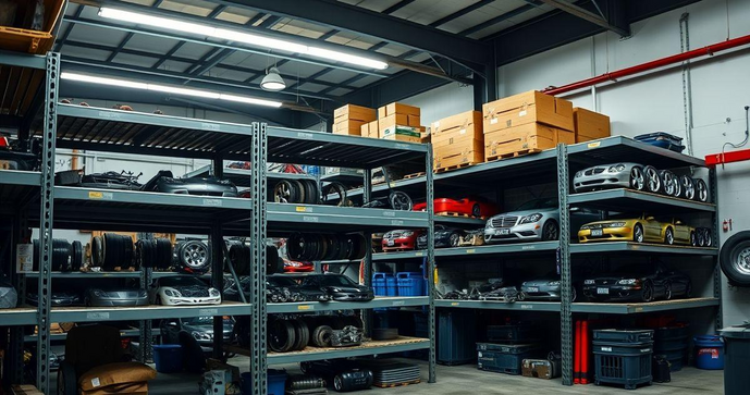 Prateleiras de a&ccedil;o para auto pe&ccedil;as: Veja como escolher e otimizar o armazenamento
